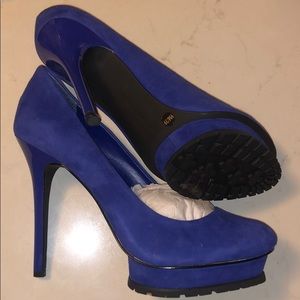 BCBGEneration Suede Blue Pump